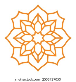 This Islamic mandala design features intricate floral and abstract patterns, blending tradition and modernity. Ideal for decor, art, and cultural projects, it reflects elegance and spirituality.