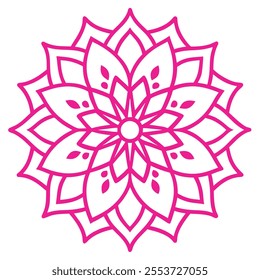 This Islamic mandala design features intricate floral and abstract patterns, blending tradition and modernity. Ideal for decor, art, and cultural projects, it reflects elegance and spirituality.