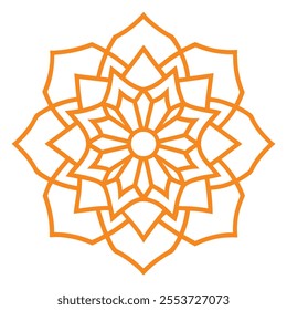 This Islamic mandala design features intricate floral and abstract patterns, blending tradition and modernity. Ideal for decor, art, and cultural projects, it reflects elegance and spirituality.