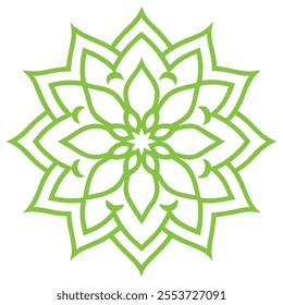 This Islamic mandala design features intricate floral and abstract patterns, blending tradition and modernity. Ideal for decor, art, and cultural projects, it reflects elegance and spirituality.