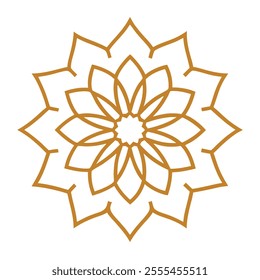 This Islamic mandala design features intricate floral and abstract patterns, blending tradition and modernity. Ideal for decor, art, and cultural projects, it reflects elegance and spirituality.