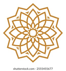 This Islamic mandala design features intricate floral and abstract patterns, blending tradition and modernity. Ideal for decor, art, and cultural projects, it reflects elegance and spirituality.