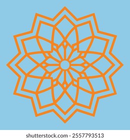 This Islamic mandala design features intricate floral and abstract patterns, blending tradition and modernity. Ideal for decor, art, and cultural projects, it reflects elegance and spirituality.