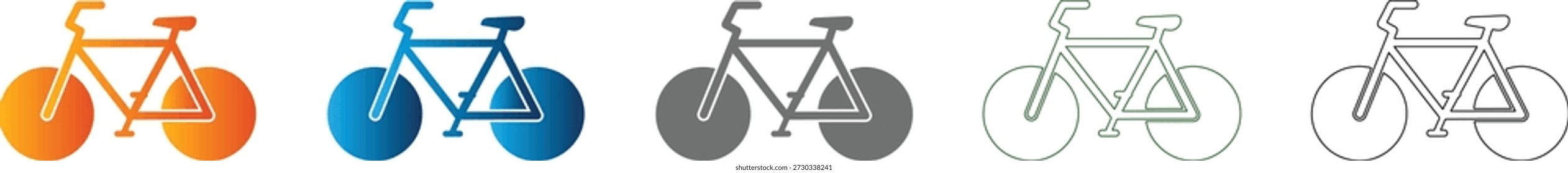 Este ícono plano aislado representa una bicicleta simple en estilo de Vector negro sólido, parte de un conjunto de íconos modernos consistentes para varias necesidades de diseño.