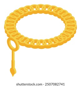 This isometric gold chain necklace is a symbol of luxury and style