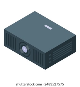 Este icono isométrico cuenta con un proyector digital moderno, perfecto para presentaciones, películas y mucho más
