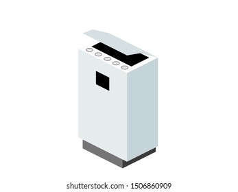 This is an isometric simple air purifier illustration.