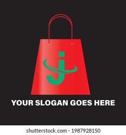 Este es un logo de una carta de J para negocios de ecommerce, tienda online, tienda online