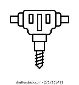 Este es un icono de martillo neumático, uno de los iconos del conjunto de iconos de la industria.