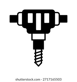 Este es un icono de martillo neumático, uno de los iconos del conjunto de iconos de la industria.