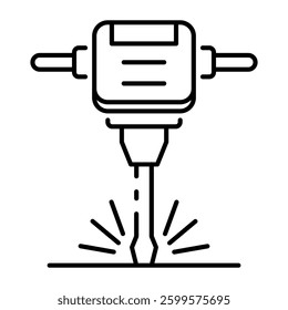 This Jackhammer icon is suitable for May Day, Labour Day, etc
