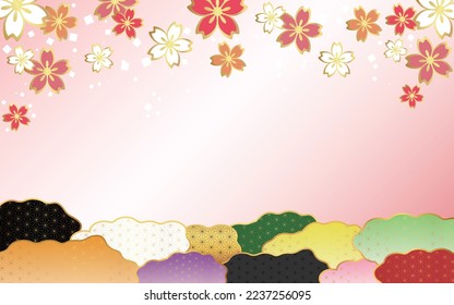 This is a Japanese sakura pattern background. 