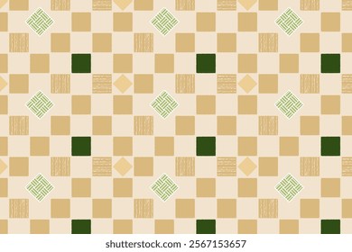 This is a Japanese-style pattern illustration that incorporates checkered patterns and sankorashi patterns. Can be used as wrapping paper, background, wallpaper, etc. The pattern is left in the swatch