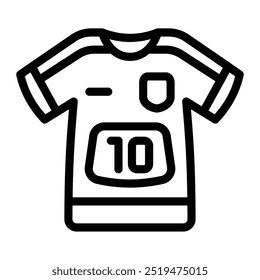 Este ícone de Jersey é adequado para futebol, futebol, esporte etc.