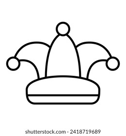 This Jester Hat icon is suitable for Mardi Gras carnival, Medieval, party, etc.