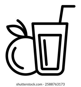 This Juice icon is suitable for Restaurant Menu, Food, etc