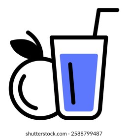 This Juice icon is suitable for Restaurant Menu, Food, etc