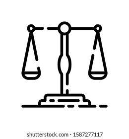 This is justice vector icon with white background
