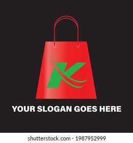 This is a K letter logo for ecommerce business, online store, online shop
