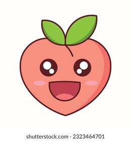  This kawaii peach illustration is perfect for children's products, stationery, cute merchandise, social media graphics, and any project that calls for a dose of irresistible charm. Eps 10