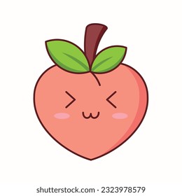  This kawaii peach illustration is perfect for children's products, stationery, cute merchandise, social media graphics, and any project that calls for a dose of irresistible charm. Eps 10