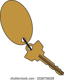 this is key vector illustration on white background