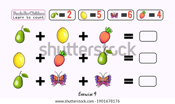 This Kids Learning Game Puzzle Chart Stock Vector (Royalty Free ...