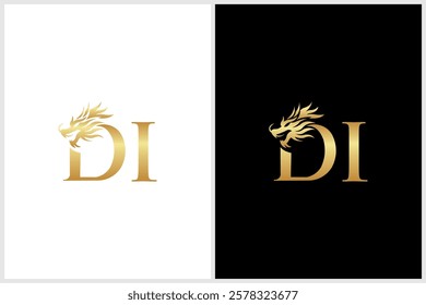 This kind of design would be clean, bold, and highly stylized, perfect for a logo, branding, or an illustration that plays on the initial "D" while capturing the fierce spirit of a dragon