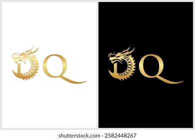 This kind of design would be clean, bold, and highly stylized, perfect for a logo, branding, or an illustration that plays on the initial "D" while capturing the fierce spirit of a dragon