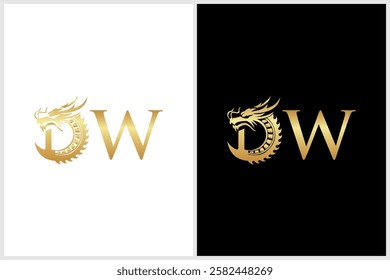 This kind of design would be clean, bold, and highly stylized, perfect for a logo, branding, or an illustration that plays on the initial "D" while capturing the fierce spirit of a dragon