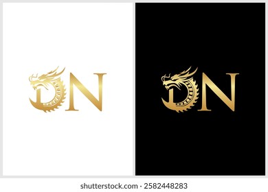 This kind of design would be clean, bold, and highly stylized, perfect for a logo, branding, or an illustration that plays on the initial "D" while capturing the fierce spirit of a dragon