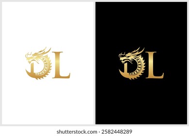 This kind of design would be clean, bold, and highly stylized, perfect for a logo, branding, or an illustration that plays on the initial "D" while capturing the fierce spirit of a dragon