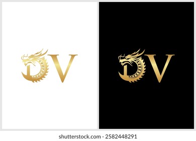 This kind of design would be clean, bold, and highly stylized, perfect for a logo, branding, or an illustration that plays on the initial "D" while capturing the fierce spirit of a dragon