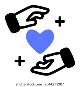 Dieses Freundlichkeits-Symbol eignet sich für Freiwillige, humanitäre Helfer, Menschen usw.