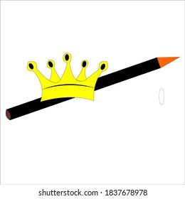 this is the king pencil logo vector