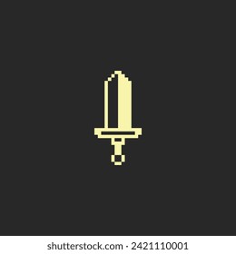 das ist Ritter-Artikel-Symbol in Pixelkunst mit einfacher Farbe und schwarzem Hintergrund , dieses Element gut für Präsentationen, Aufkleber, Symbole, T-Shirt-Design, Spiel-Objekt, Logo und Projekt