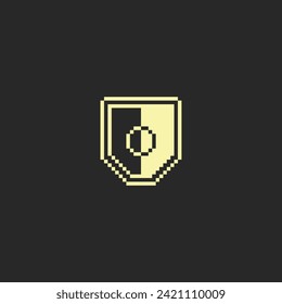 this is knight item icon in pixel art with simple color and black background ,this item good for presentations,stickers, icons, t shirt design,game asset,logo and projec
