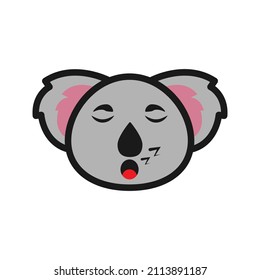 This is a koala emoticon that uses a filled outline style for your design projects or for stickers