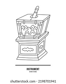 This is a Korean instrument called "Chuk." It's a percussion instrument.	