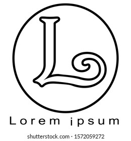 This is L letter logo design in white background.