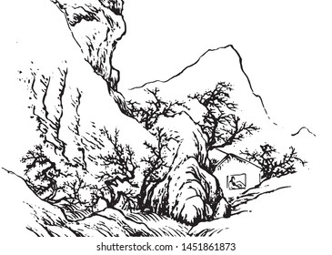 This is a landscape drawing