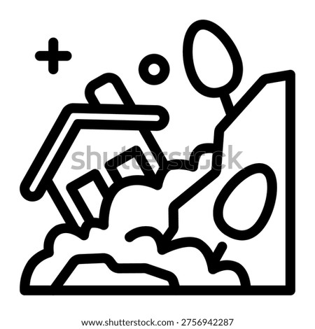 This Landslide icon is suitable for natural disaster.