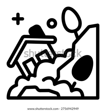 This Landslide icon is suitable for natural disaster.