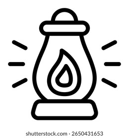 Este icono de linterna es adecuado para acampar, actividad al aire libre, vacaciones de verano, etc