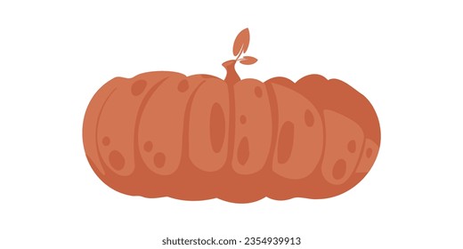 This large pumpkin can be used to make things look nice for the fall season and Halloween. Cartoon style, Vector Illustration