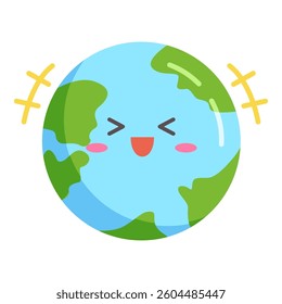 This Laugh Earth illustration is suitable for Earth Day, Environment, etc.