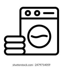 This Laundry icon is suitable for hotel, accommodation, vacation, etc.