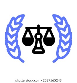 This Law firm icon is suitable for law, justice, legal, etc.