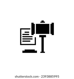this is law icon in pixel art with black color and white background ,this item good for presentations,stickers, icons, t shirt design,game asset,logo and your project.
