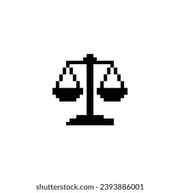 this is law icon in pixel art with black color and white background ,this item good for presentations,stickers, icons, t shirt design,game asset,logo and your project.